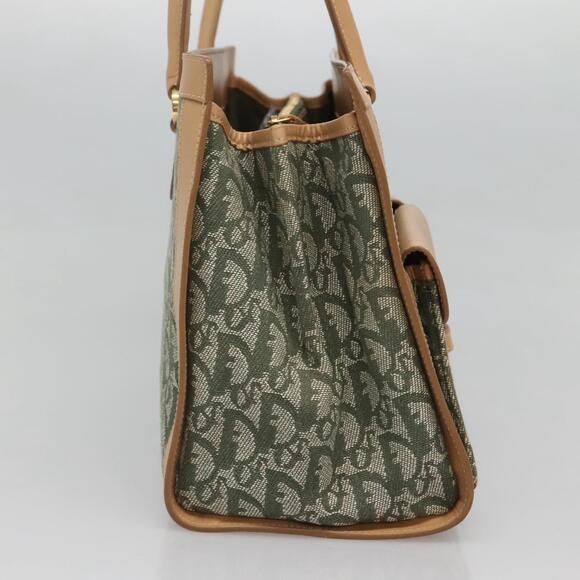 DIOR Trotter Canvas Hand Bag Khaki Gold - Picture 4 of 13